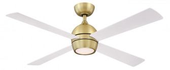 Kwad 52 inch Indoor Ceiling Fan with LED Light Kit - Brushed Satin Brass (90|FP7652BS)