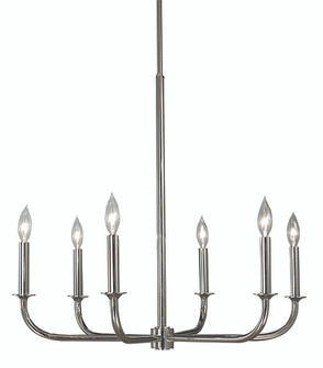 6-Light Polished Silver Moderne Dining Chandelier (84|1055 PS)