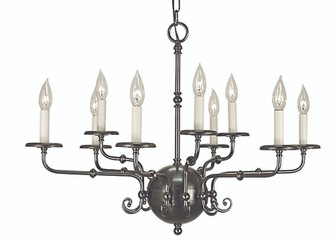 9-Light Antique Silver Jamestown Dining Chandelier (84|2379 AS)