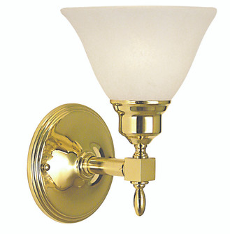 1-Light Antique Brass Taylor Sconce (84|2431 AB/WH)