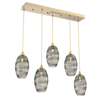 Ellisse Linear 5pc Multi-Pendant (1289|PLB0035-05-GB-OS-C01-E2)
