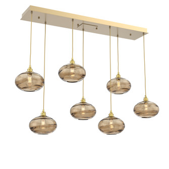 Coppa Linear 7pc Multi-Pendant (1289|PLB0036-07-GB-OB-C01-E2)