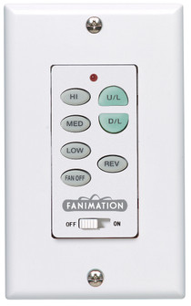 Ceiling Fan Wall Control Reversing - 3 Speed Fan and Light - White (90|C23)
