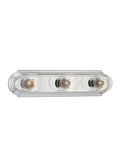 De-Lovely traditional 3-light indoor dimmable bath vanity wall sconce in chrome silver finish (38|4700-05)