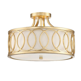 Libby Langdon Graham 15'' Antique Gold Semi Flush Mount (205|285-GA)