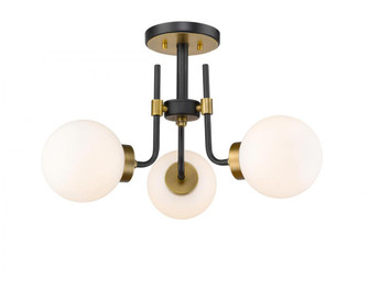 3 Light Semi Flush Mount (276|477-3SF-MB-OBR)