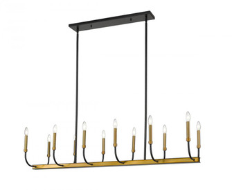 12 Light Linear Chandelier (276|479-12L-MB-OBR)
