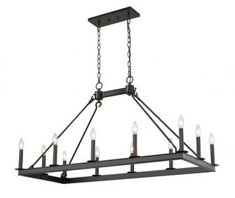 12 Light Linear Chandelier (276|482-12L-MB)
