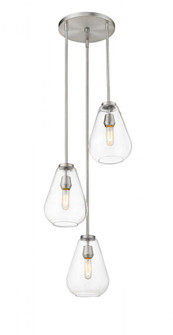 3 Light Chandelier (276|488P8-3R-BN)