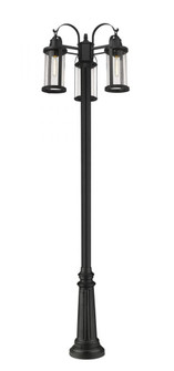 3 Light Outdoor Post Mounted Fixture (276|569MP3-511P-BK)