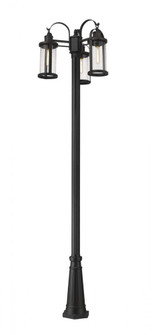 3 Light Outdoor Post Mounted Fixture (276|569MP3-519P-BK)