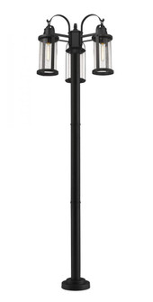 3 Light Outdoor Post Mounted Fixture (276|569MP3-567P-BK)