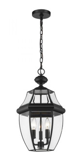 3 Light Outdoor Chain Mount Ceiling Fixture (276|580CHB-BK)