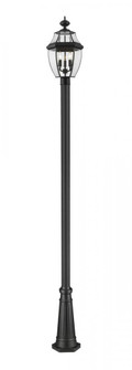 3 Light Outdoor Post Mounted Fixture (276|580PHB-519P-BK)