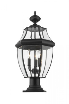 3 Light Outdoor Pier Mounted Fixture (276|580PHB-533PM-BK)