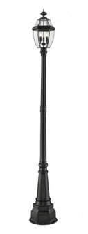 3 Light Outdoor Post Mounted Fixture (276|580PHB-564P-BK)
