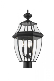 3 Light Outdoor Post Mount Fixture (276|580PHB-BK)