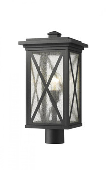 1 Light Outdoor Post Mount Fixture (276|583PHBR-BK)