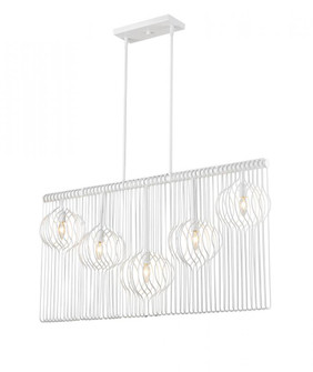 5 Light Linear Chandelier (276|801-5L-WH)
