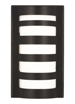 Rebay modern 1-light LED outdoor exterior small wall lantern sconce in antique bronze finish with et (38|8543193S-71)