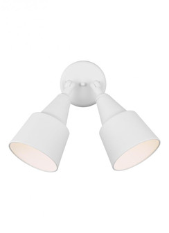 Flood Light traditional 2-light outdoor exterior large adjustable swivel flood light in white finish (38|8560702-15)