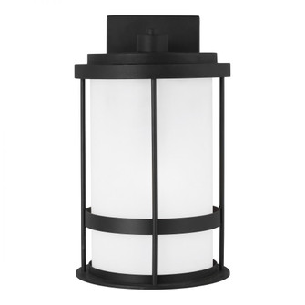 Wilburn modern 1-light outdoor exterior Dark Sky compliant medium wall lantern sconce in black finis (38|8690901D-12)