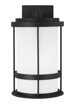 Wilburn modern 1-light outdoor exterior Dark Sky compliant medium wall lantern sconce in black finis (38|8690901D-12)