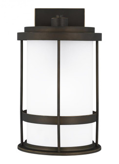 Wilburn modern 1-light outdoor exterior Dark Sky compliant medium wall lantern sconce in antique bro (38|8690901D-71)