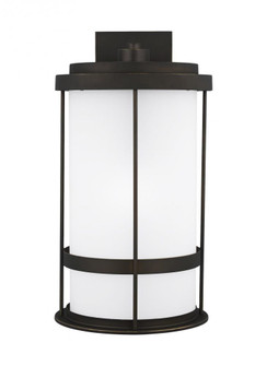 Wilburn modern 1-light outdoor exterior extra large wall lantern sconce in antique bronze finish wit (38|8890901-71)