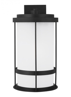 Wilburn modern 1-light outdoor exterior Dark Sky compliant extra large wall lantern sconce in black (38|8890901D-12)