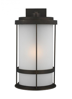 Wilburn modern 1-light LED outdoor exterior extra large wall lantern sconce in antique bronze finish (38|8890901EN3-71)