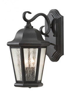 Martinsville traditional 2-light LED outdoor exterior medium wall lantern sconce in black finish wit (38|OL5901EN/BK)