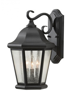Martinsville traditional 3-light LED outdoor exterior large wall lantern sconce in black finish with (38|OL5902EN/BK)