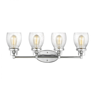 Belton transitional 4-light indoor dimmable bath vanity wall sconce in chrome silver finish with cle (38|4414504-05)