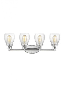 Belton transitional 4-light indoor dimmable bath vanity wall sconce in chrome silver finish with cle (38|4414504-05)