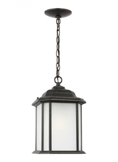 Kent traditional 1-light outdoor exterior ceiling hanging pendant in oxford bronze finish with satin (38|60531-746)