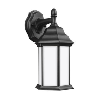 Sevier traditional 1-light outdoor exterior small downlight outdoor wall lantern sconce in black fin (38|8338751-12)