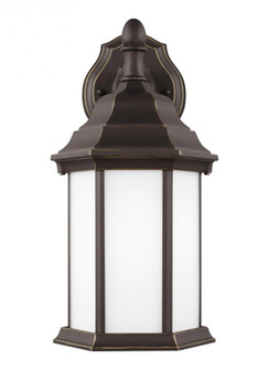 Sevier traditional 1-light LED outdoor exterior small downlight outdoor wall lantern sconce in antiq (38|8338751EN3-71)