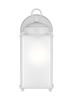 New Castle traditional 1-light outdoor exterior large wall lantern sconce in white finish with satin (38|8593001-15)