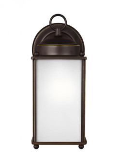 New Castle traditional 1-light outdoor exterior large wall lantern sconce in antique bronze finish w (38|8593001-71)