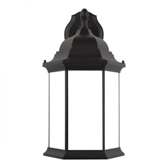 Sevier traditional 1-light outdoor exterior extra large downlight outdoor wall lantern sconce in bla (38|8738751-12)