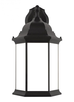 Sevier traditional 1-light outdoor exterior extra large downlight outdoor wall lantern sconce in bla (38|8738751-12)