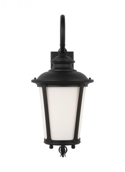 Cape May traditional 1-light LED outdoor exterior large wall lantern sconce in black finish with etc (38|88242EN3-12)