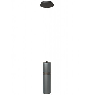 Cicada 10''H LED Pendant in Knurled Dark Grey and Pewter (4450|HF1073-LDG)