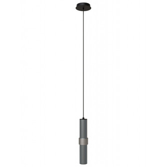 Cicada 15''H LED Pendant in Knurled Light Grey and Dark Grey (4450|HF1080-LDG)