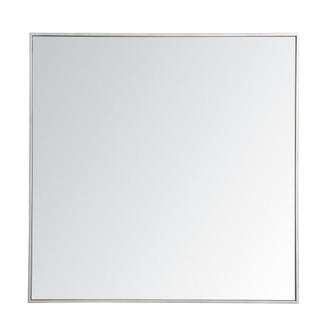 Metal frame square mirror 36 inch in silver (758|MR43636S)