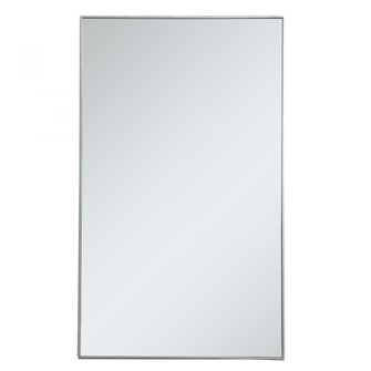 Metal frame rectangle mirror 36 inch in silver (758|MR43660S)