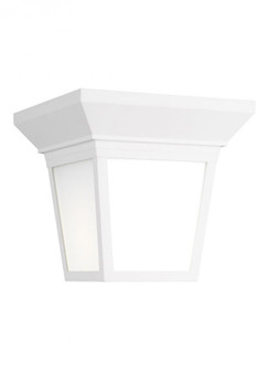 Lavon modern 1-light outdoor exterior ceiling ceiling flush mount in white finish with smooth white (38|7546701-15)