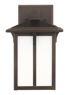 Tomek modern 1-light outdoor exterior small wall lantern sconce in antique bronze finish with etched (38|8552701-71)