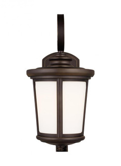 Eddington modern 1-light outdoor exterior medium wall lantern sconce in antique bronze finish with c (38|8619301-71)